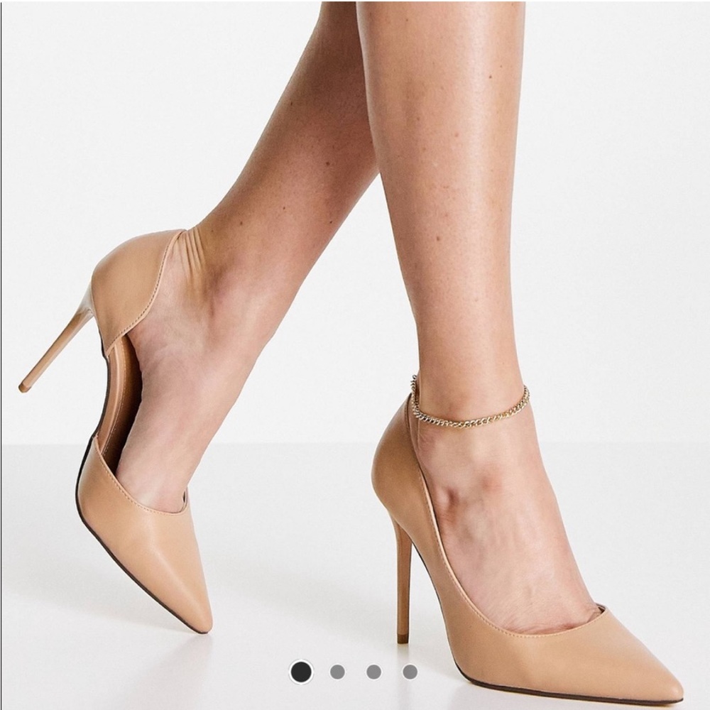 ASOS Pointed toe stiletto nude heels
